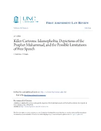 Killer Cartoons: Islamophobia, Depictions of the Prophet Muhammad, and the Possible Limitations of Free Speech Chidiebere T
