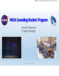 NASA Sounding Rockets Program