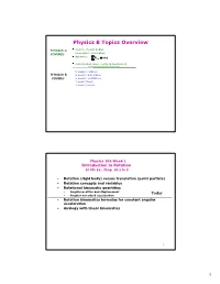 Physics B Topics Overview ∑