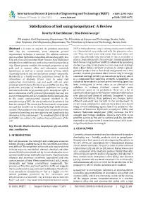 Stabilization of Soil Using Geopolymer: a Review