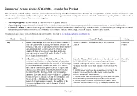 Summary of Actions Arising (SOA) 2018 - Lavender Bay Precinct