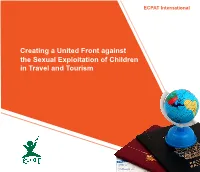 The Sexual Exploitation of Children in Travel and Tourism Creating A