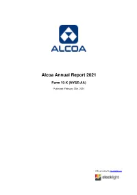 Alcoa Annual Report 2021