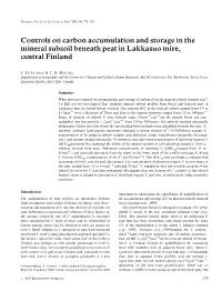 Controls on Carbon Accumulation and Storage in the Mineral Subsoil Beneath Peat in Lakkasuo Mire, Central Finland