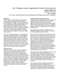 Luckowski, Stephen (October 2008) 'New Titanium Armor Application