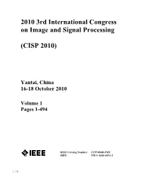 2010 3Rd International Congress on Image and Signal Processing
