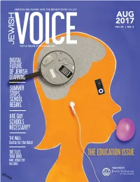 August 2017 Shalomdelaware.Org COMM.UNITY