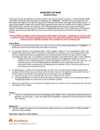 DIAMONDS for MOM Contest Rules