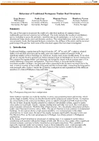Experimental Analysis of Original and Strengthened Traditional Timber