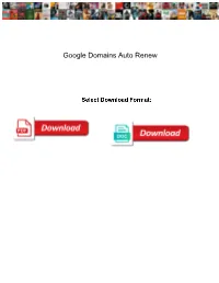 Google Domains Auto Renew