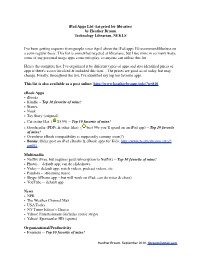 Ipad App List