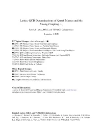 Lattice-QCD Determinations of Quark Masses and the Strong Coupling Αs