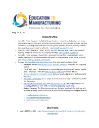 May 22, 2020 Design/Drafting Disinfecting