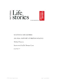 Michael Parsons Interviewed by Dr Thomas Lean: Full Transcript of the Interview