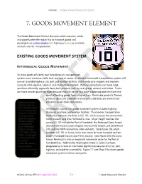 7. Goods Movement Element