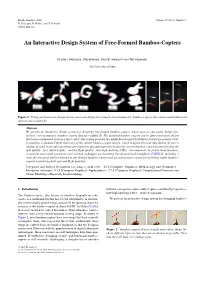 An Interactive Design System of Free-Formed Bamboo-Copters