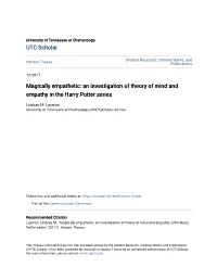 An Investigation of Theory of Mind and Empathy in the Harry Potter Series