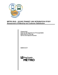 Assessment of Ridership and Customer Satisfaction