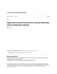 Digital Assets & License Protections in an Age That Denies Class Actions