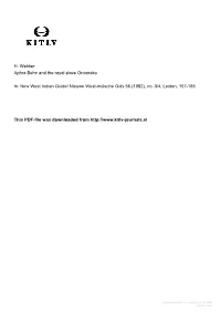 H. Wekker Aphra Behn and the Royal Slave Oroonoko In