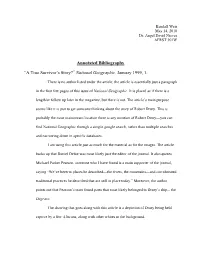 Kendall Weir Annotated Bibliography