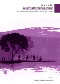 M Solid Waste Management the Neighbourhood Planning and Design Guide