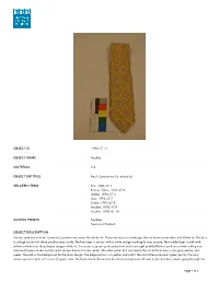 Summary for Necktie (1993.47.11)