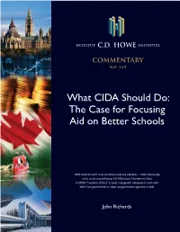 The Case for Focusing Aid on Better Schools