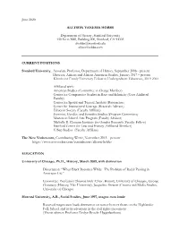 Allyson Hobbs Cv June 2020