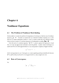 Chapter 6 Nonlinear Equations