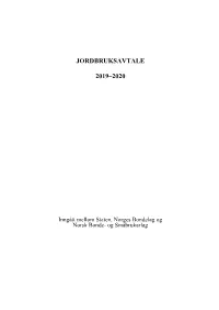 Jordbruksavtale 2019–2020