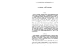 Languages and Language