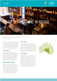 Top 10 Things to Do in Adelaide