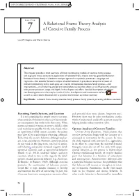 A Relational Frame Theory Analysis of Coercive Family Process