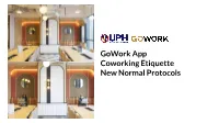 Gowork App Coworking Etiquette New Normal Protocols