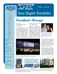 Iowa Chapter Newsletter Ms