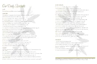 Menu in English