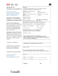 Request for Proposal Demande De