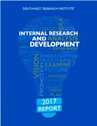 Swri Internal Research and Development 2017