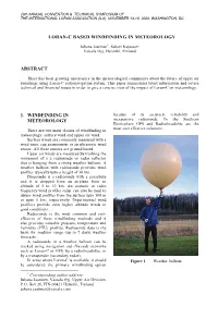 Loran-C Based Windfinding in Meteorology