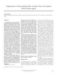 Segmentation of the Laramide Slab—Evidence from the Southern