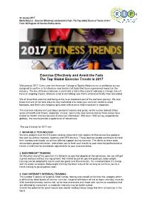 Top Exercise Trends of 2017