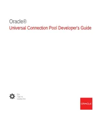 Universal Connection Pool Developer's Guide