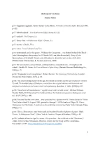 1 Shakespeare's Library Source Notes P. 7