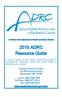 2016 ADRC Resource Guide