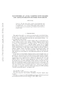 Arxiv:1705.02740V4 [Math.AG] 18 Dec 2018 Iease Oaqeto Se Yyce I Uigteamwo AIM the During 2017