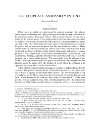 Boilerplate and Party Intent