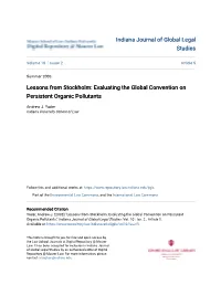 Evaluating the Global Convention on Persistent Organic Pollutants