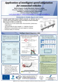 Introduction to Variable Speed Limit Control Intelligent Speed Adaptation (ISA)