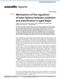 Mechanisms of the Regulation of Ester Balance Between Oxidation And